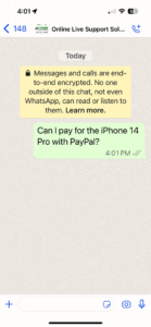 Paypal WhatsApp Payment Link integration