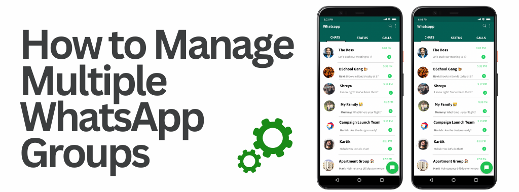 How to manage multiple whatsApp group