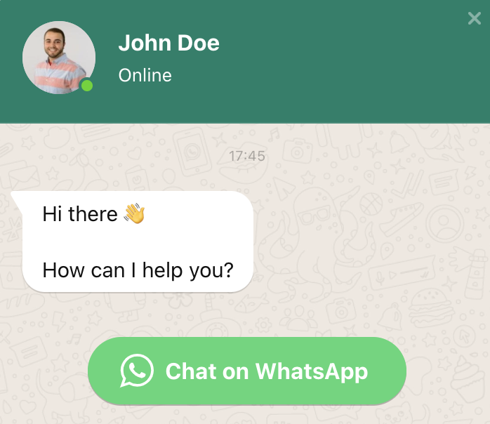 whatsApp chat button