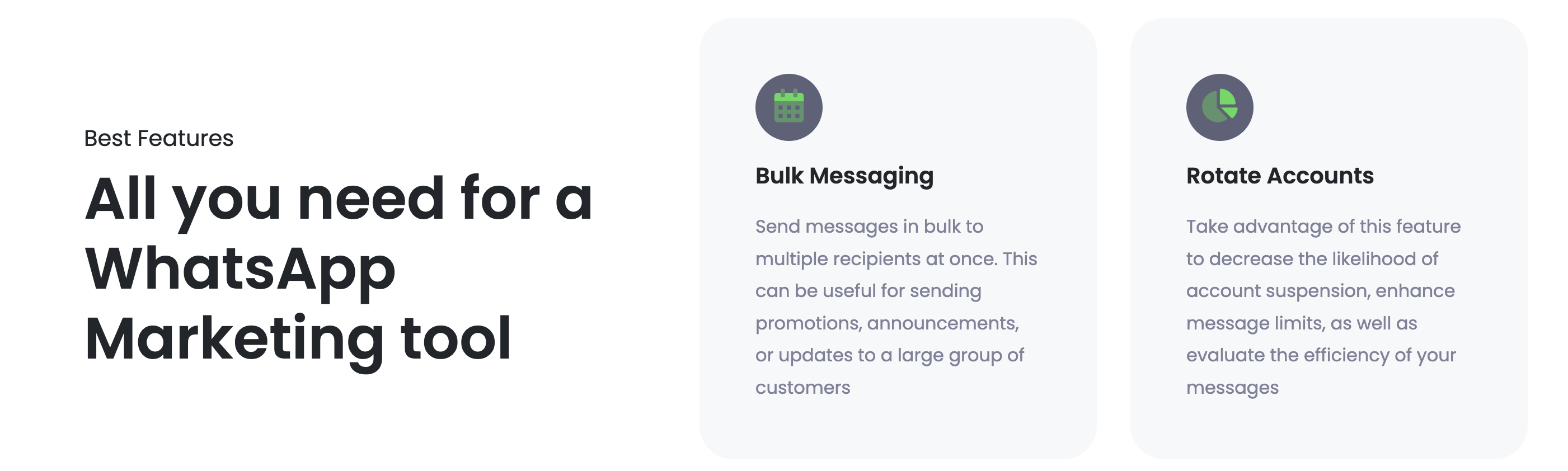 whatsApp marketing features